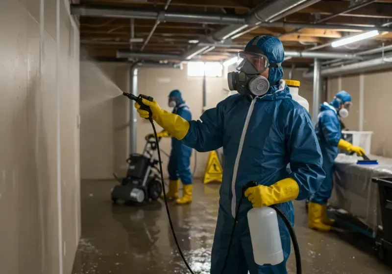 Basement Sanitization and Antimicrobial Treatment process in Indianola, WA