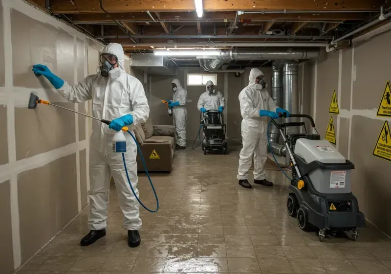 Basement Moisture Removal and Structural Drying process in Indianola, WA